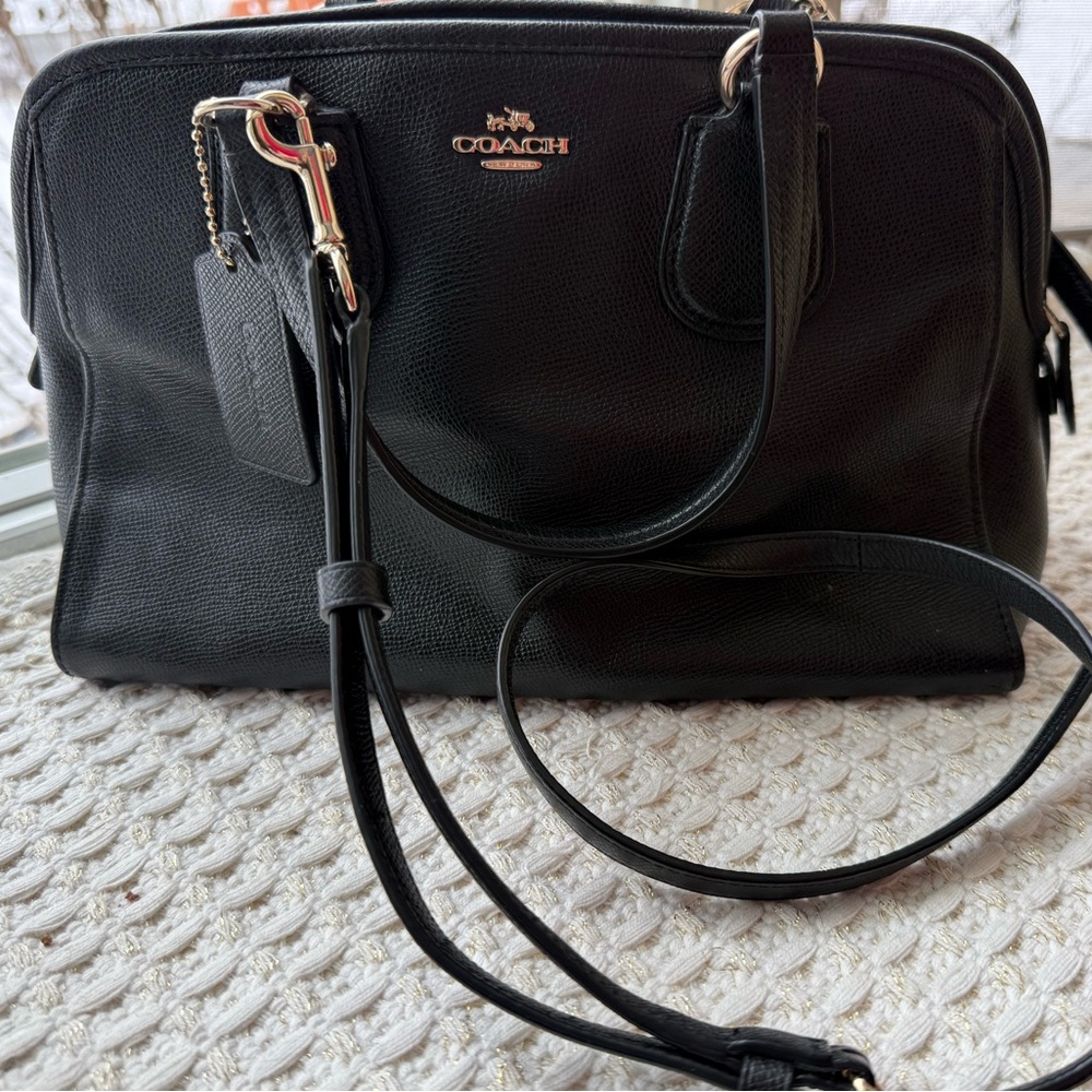 Coach Black Crossbody Leather Bag Nolita Satchel